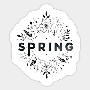 Minimalist Spring Celebration Sticker